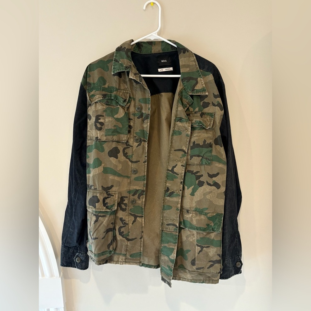 BDG Green and Black Camouflage Field Jacket